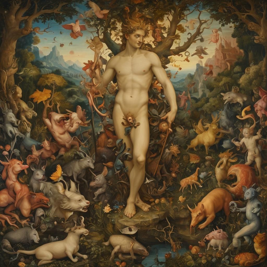 David in a Surreal Renaissance Dreamscape