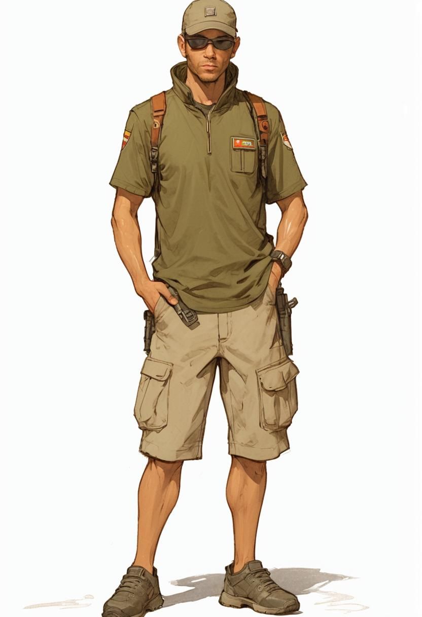 Cybernetic Mercenary in Futuristic Battle Armor