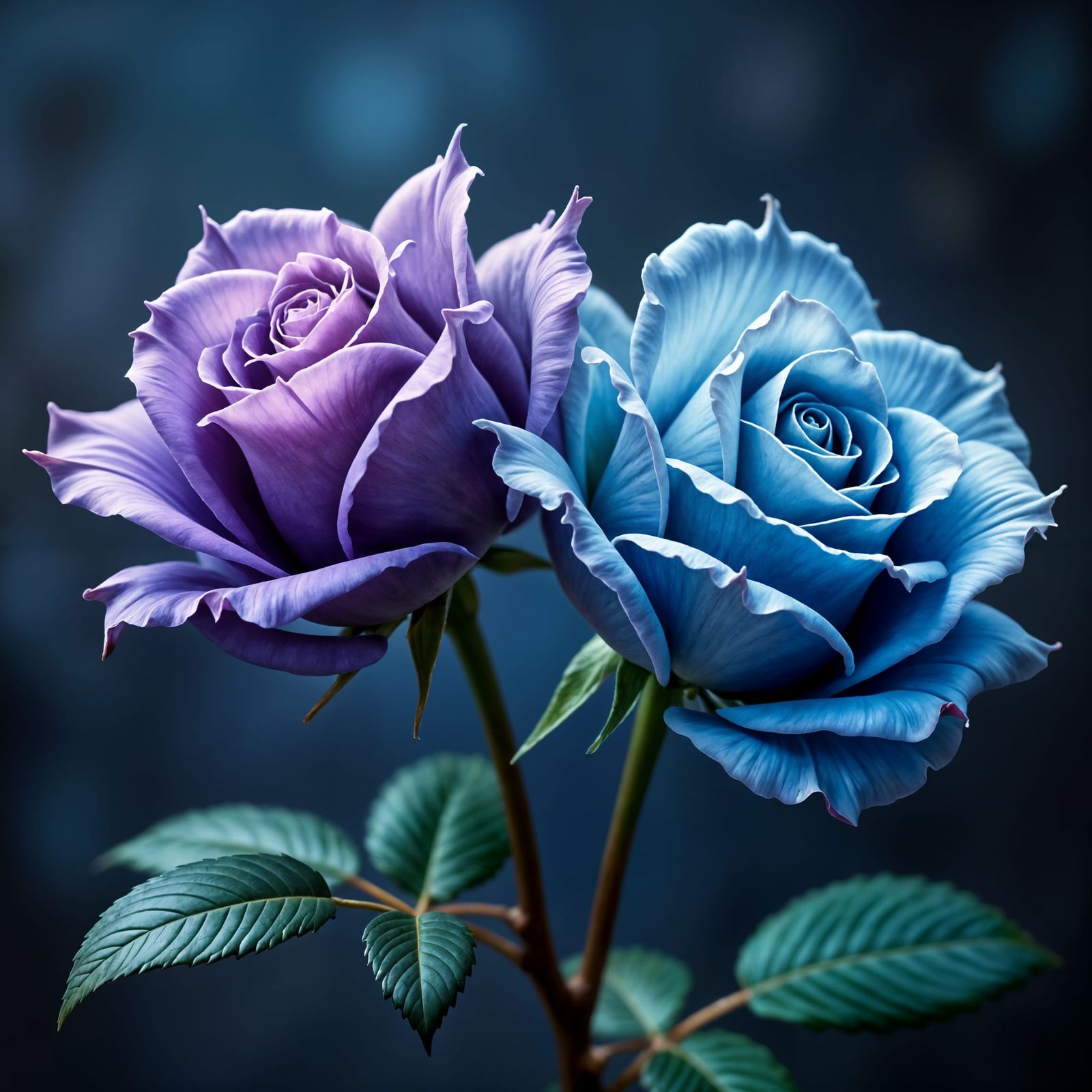 Gradient Roses with Lacy Edges in Symmetry