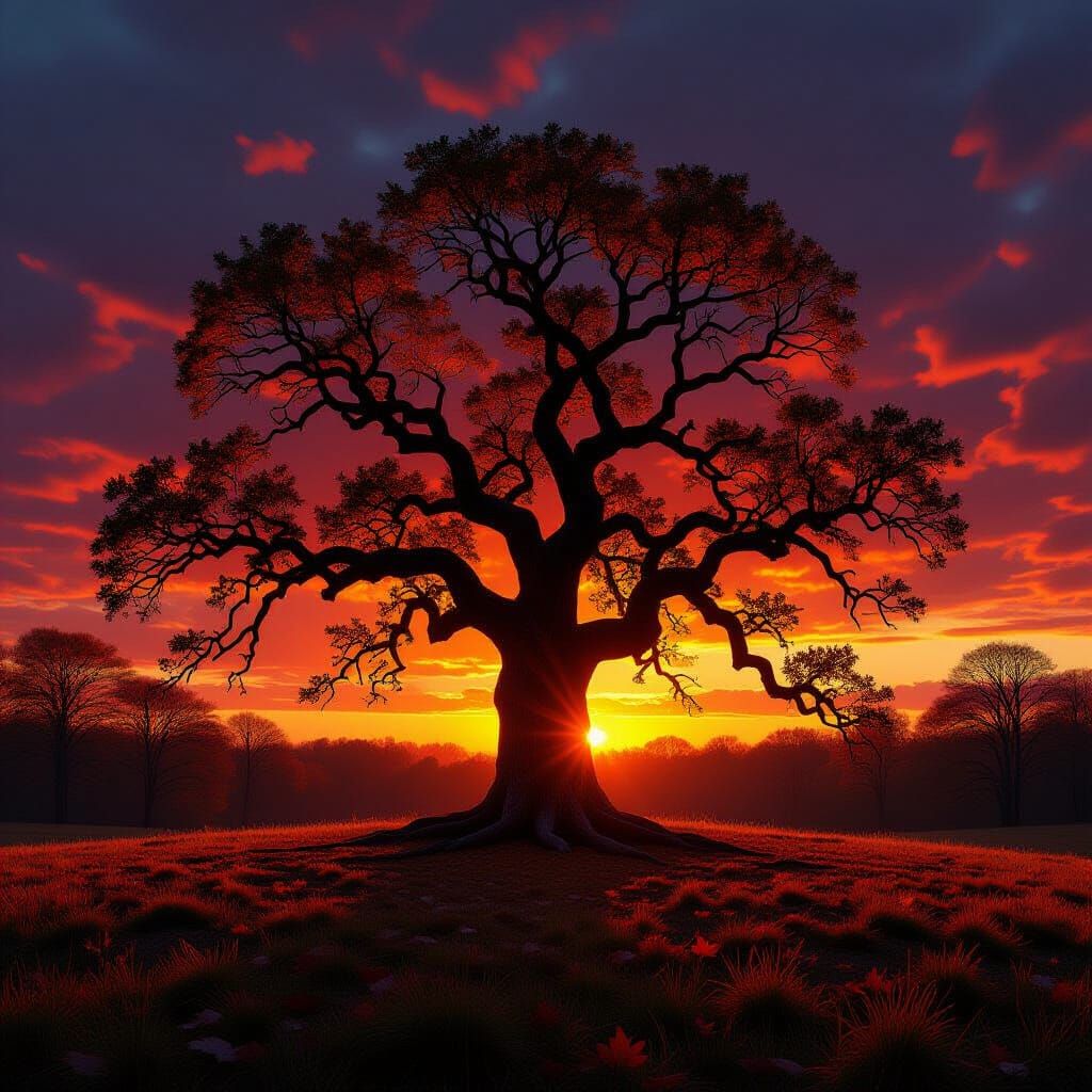 A photograph capturing the mesmerizing interplay of light an...