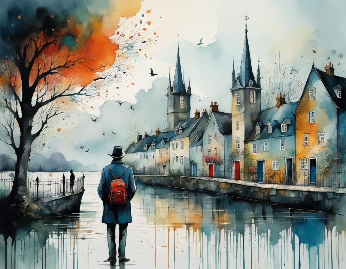 Magical Hope Illustration with Cubism Details