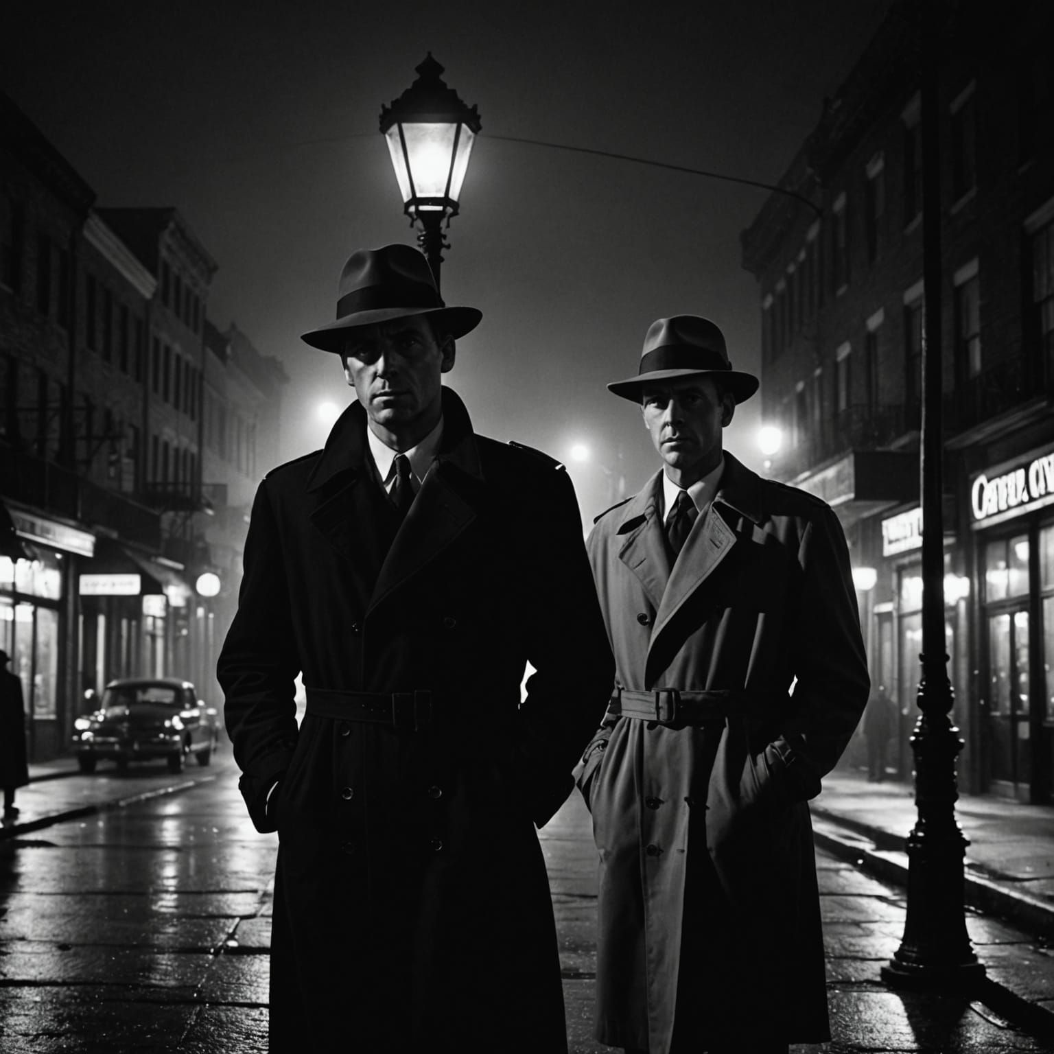 Mobsters in New Orleans, 1948. Hyperrealistic Concept Art