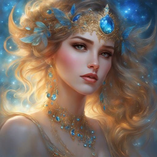 Portrait of Syrian Girl in Office with Sea View