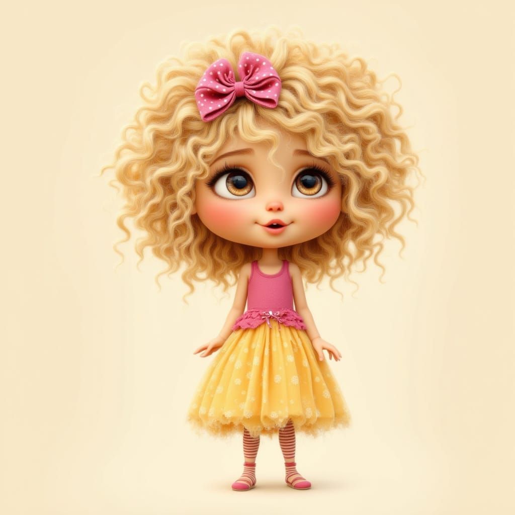 little girl with curly blonde hair