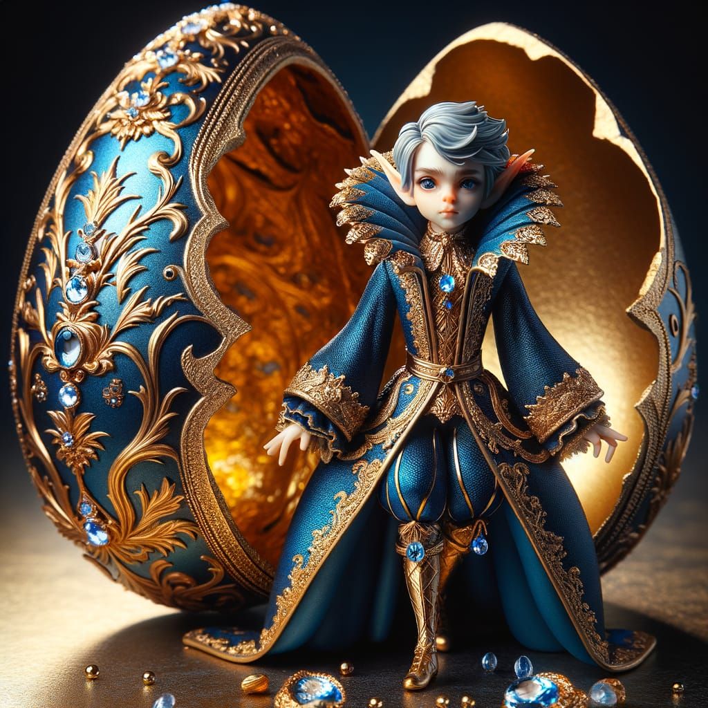 Renaissance-Inspired Fabergé Egg Reveals Golden Elf Figurine