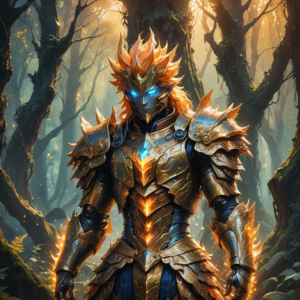 Karrot Super Saiyan in Mystical Forest, Anime Style