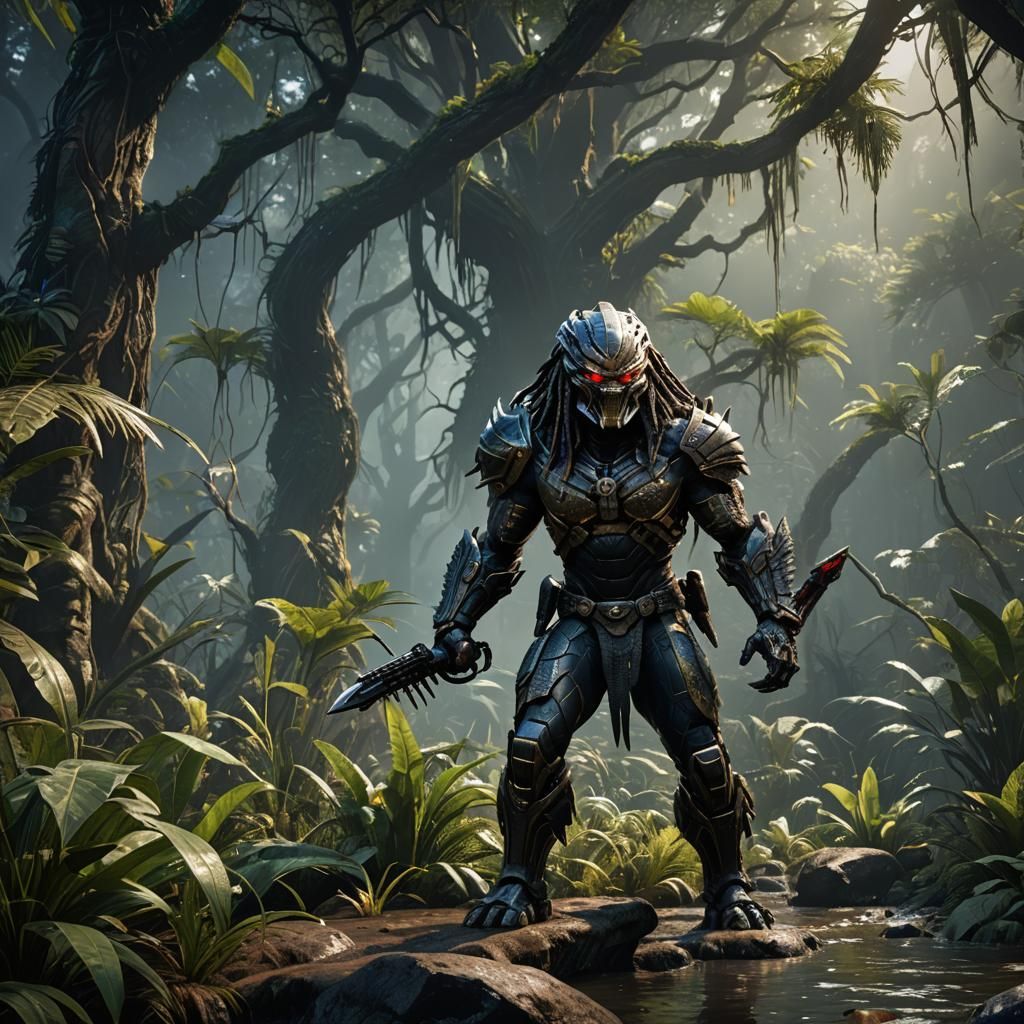 Detailed Predator Matte Painting in 8k