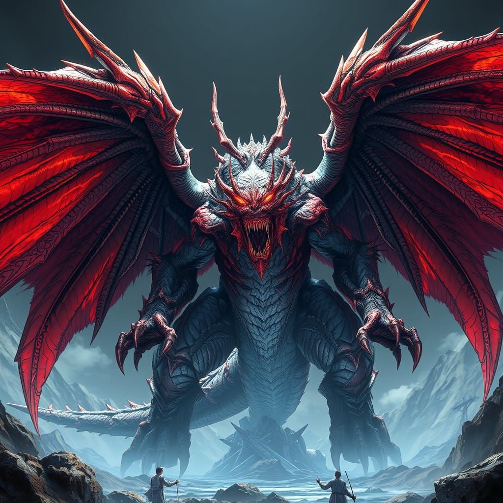 Majestic Kaiju Demon in Intricate 3D Anime Art Style