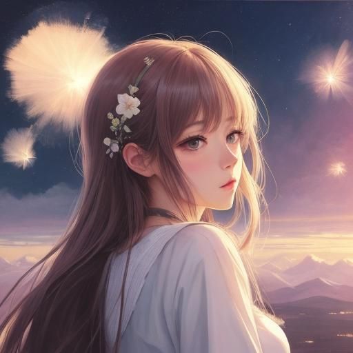 Anime Girl Illustration Inspired by a Famous Artist