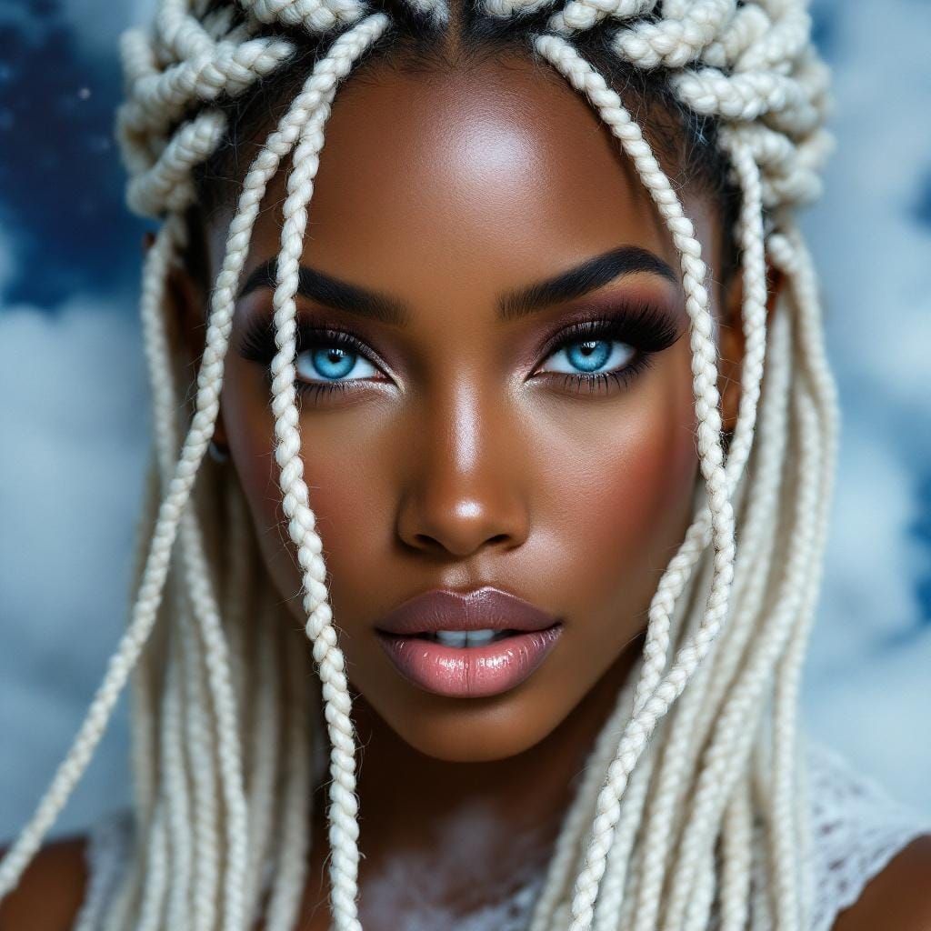 Elven Princess Portrait with Cosmic Clouds