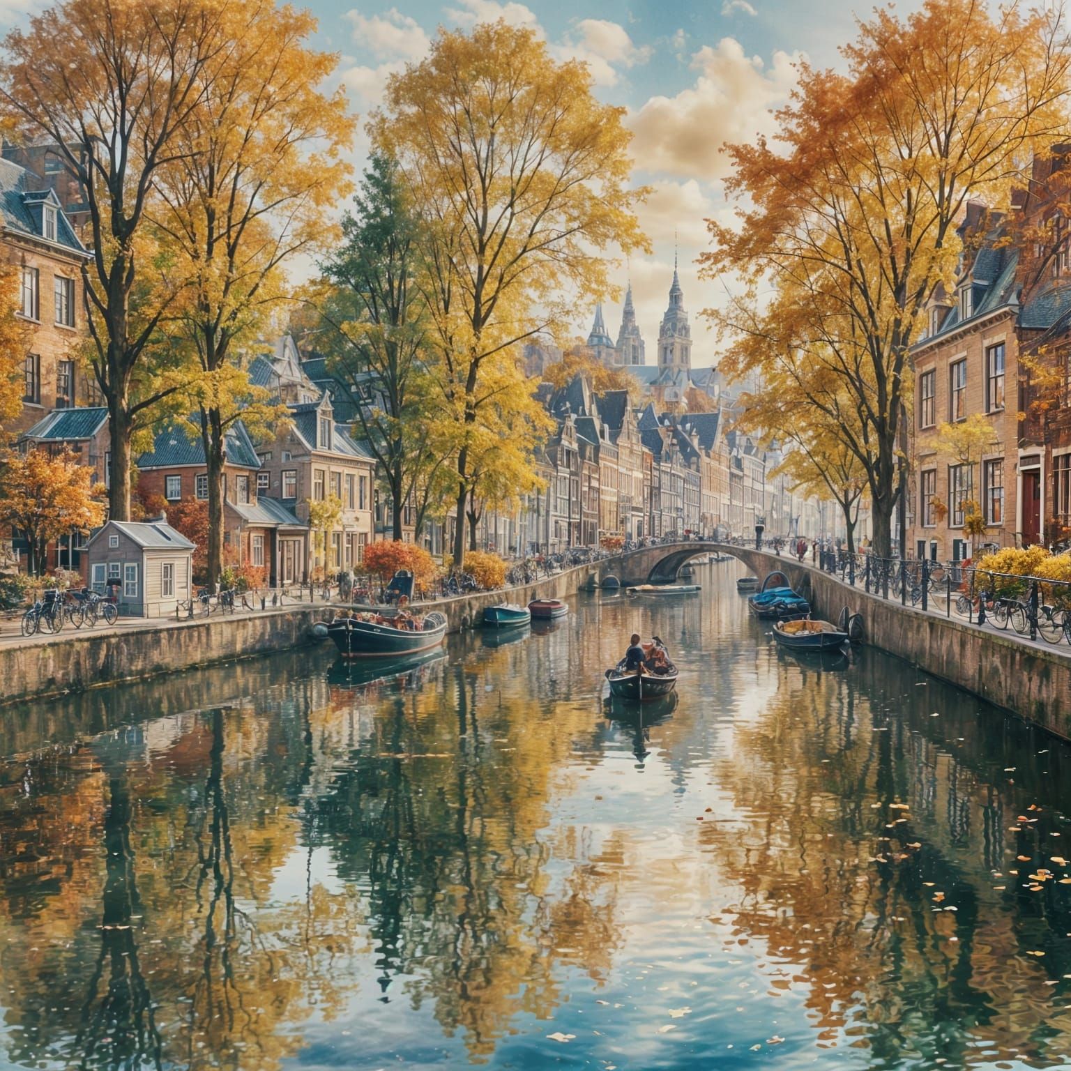 Autumn in Amsterdam: A Scenic View
