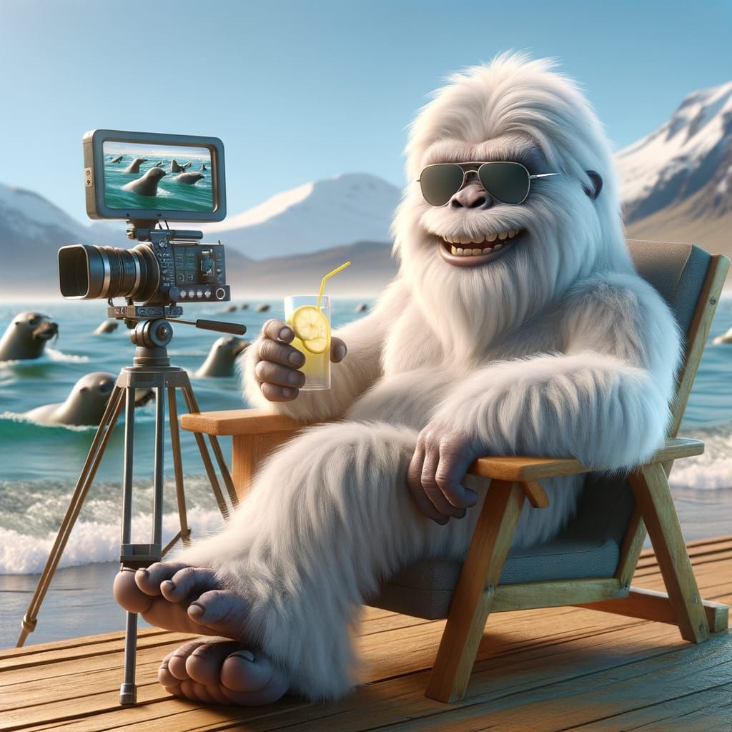 Yeti Film Director in 3D Animated Rendering
