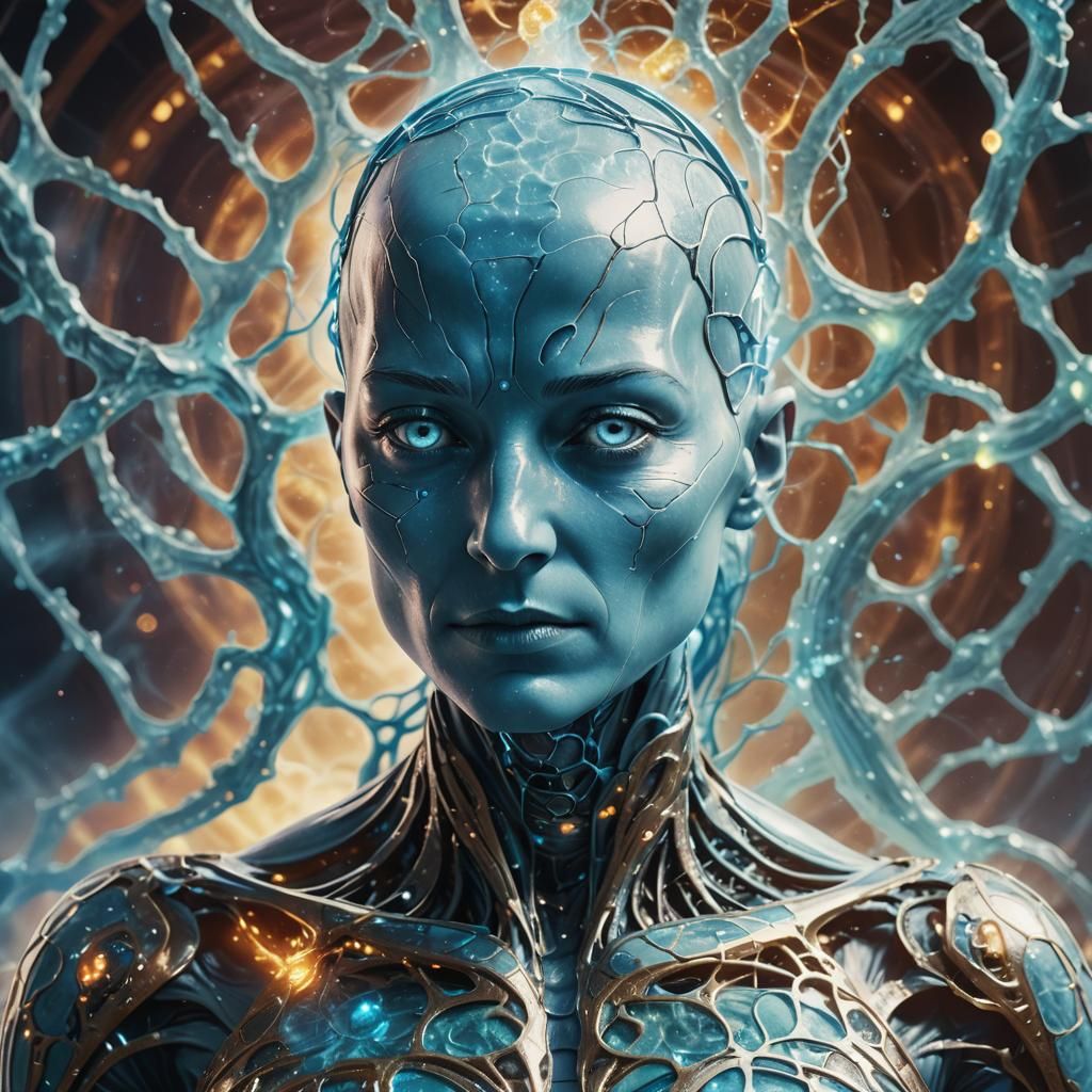 Hyperrealistic Female Energy Portrait in Digital Photography