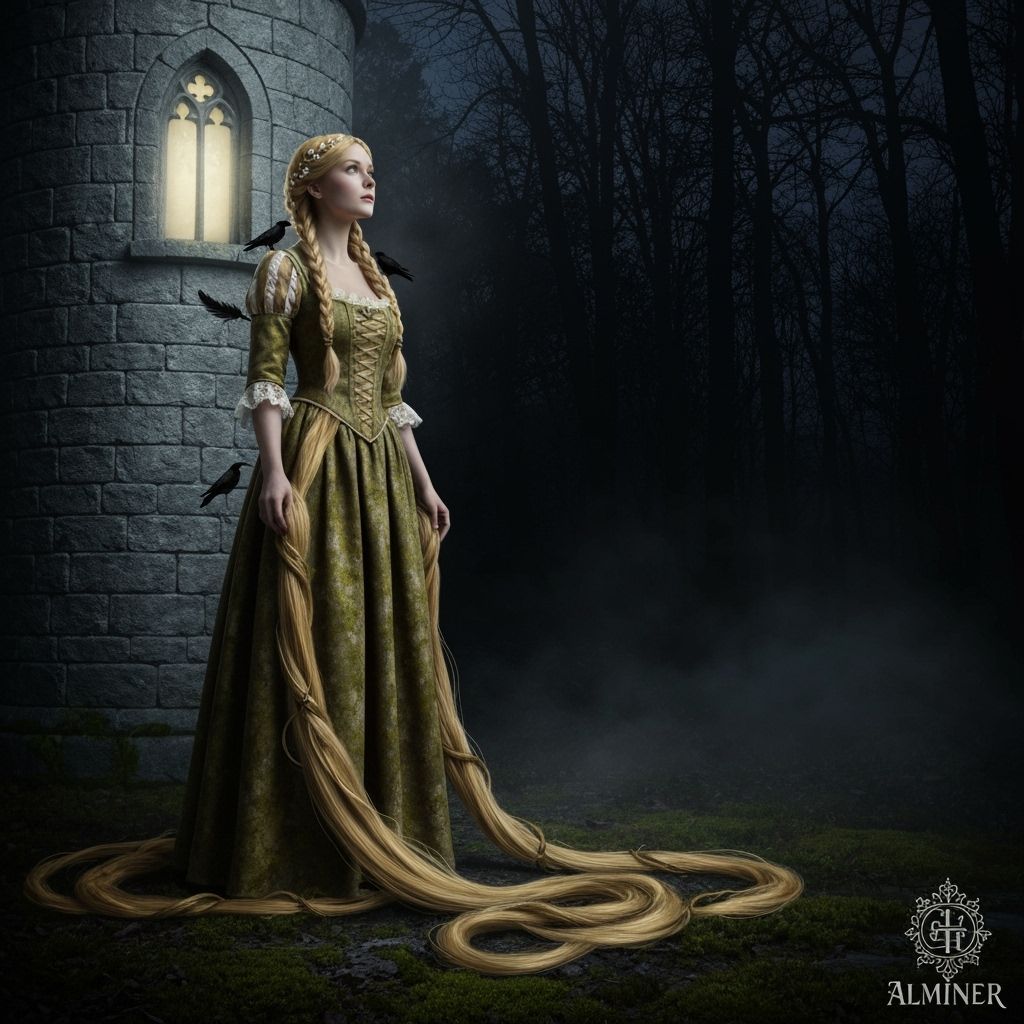Rapunzel in Gothic Baroque Surrealism Twilight
