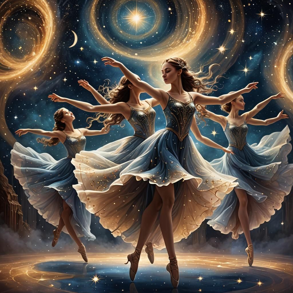 Celestial Ballet: Fantastical Digital Painting in 8k