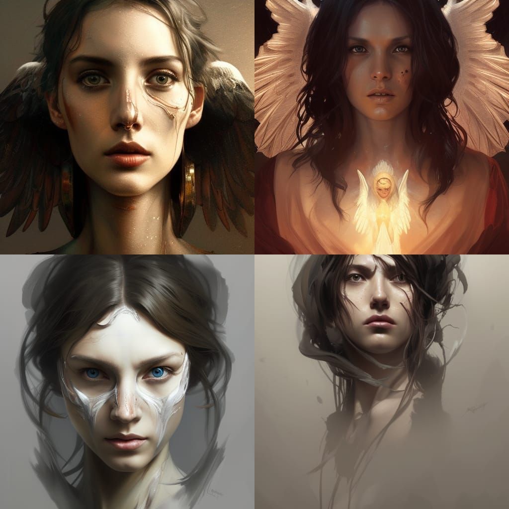 Angel of Death: Hyperdetailed Portrait