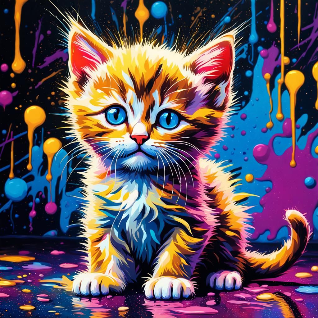 Splash id colour kitten