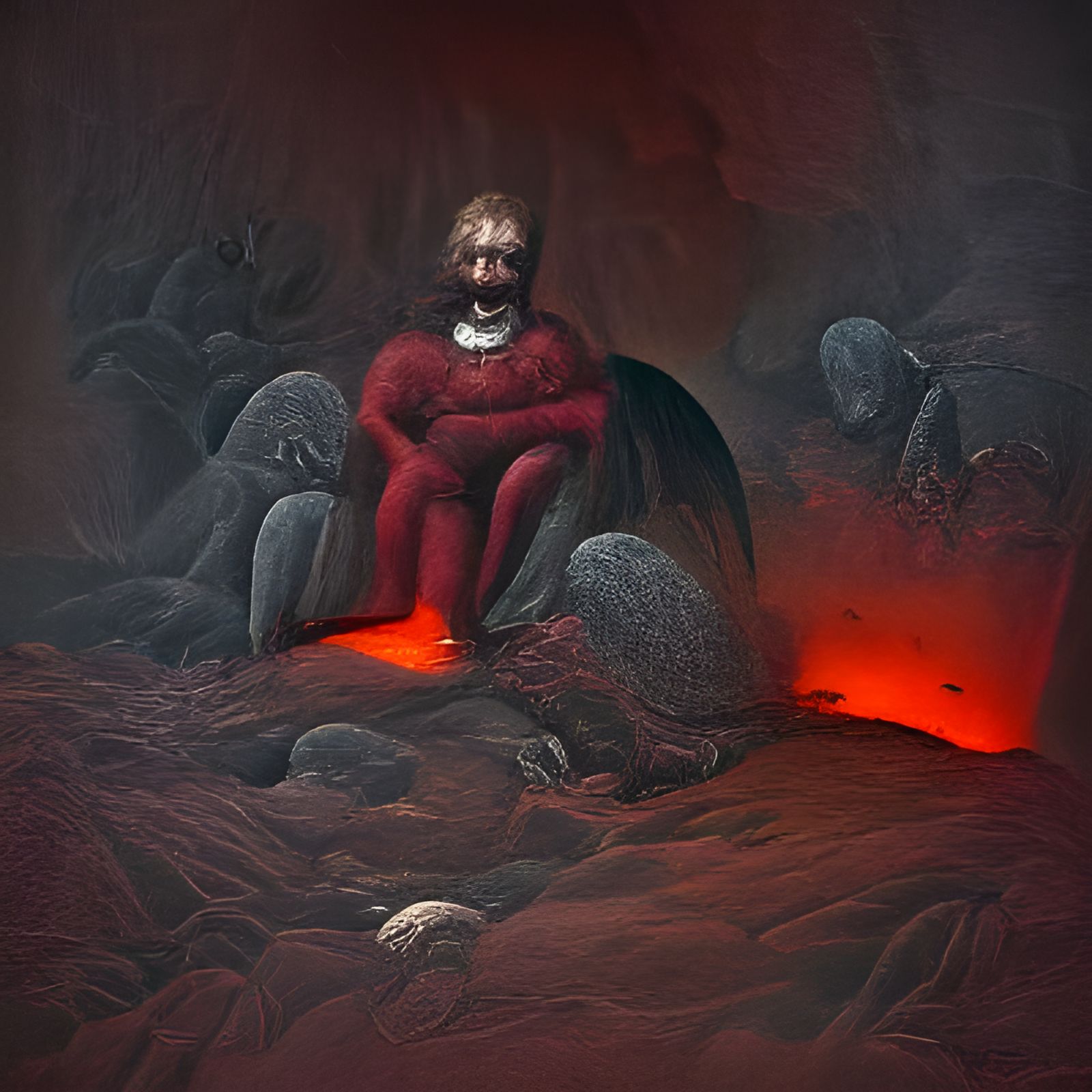 Infernal Majesty: Devil Enthroned in Lava