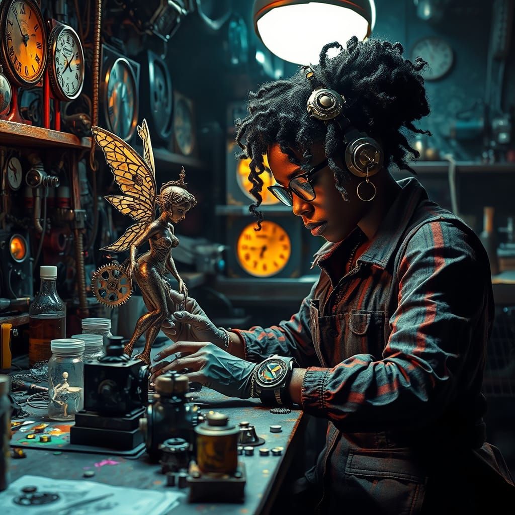 Steampunk Inventor Creates Clockwork Fairy
