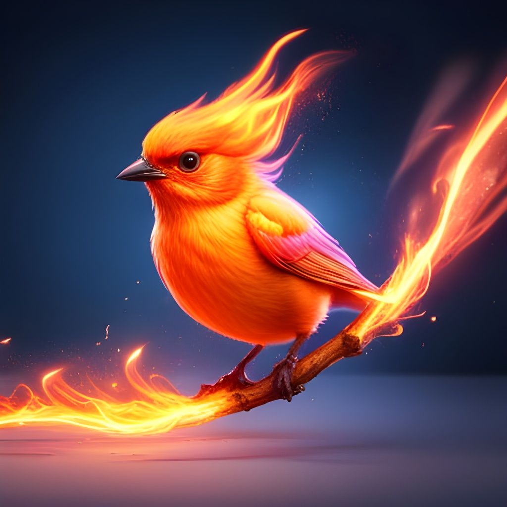 Fiery Phoenix: Hyperrealistic Concept Art
