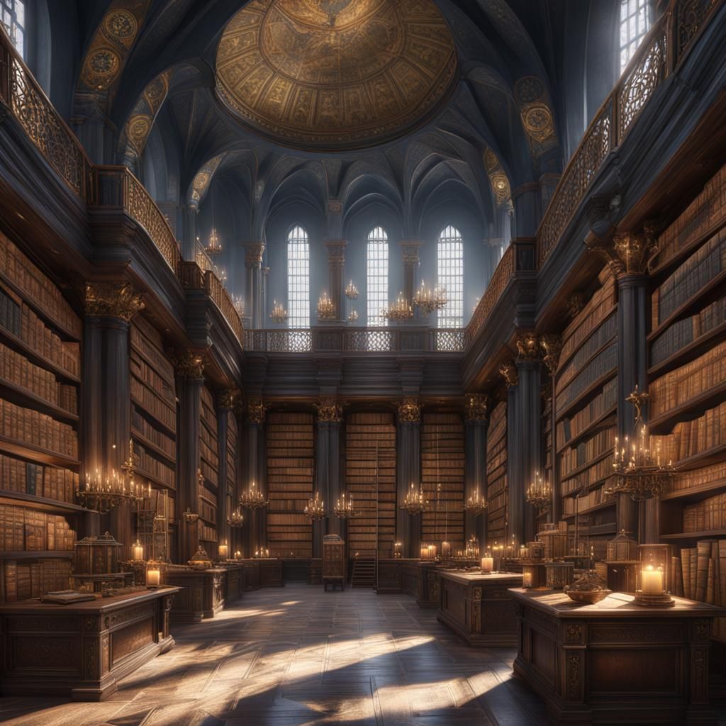 Imperial Library of Constantinople: Detailed Matte Painting