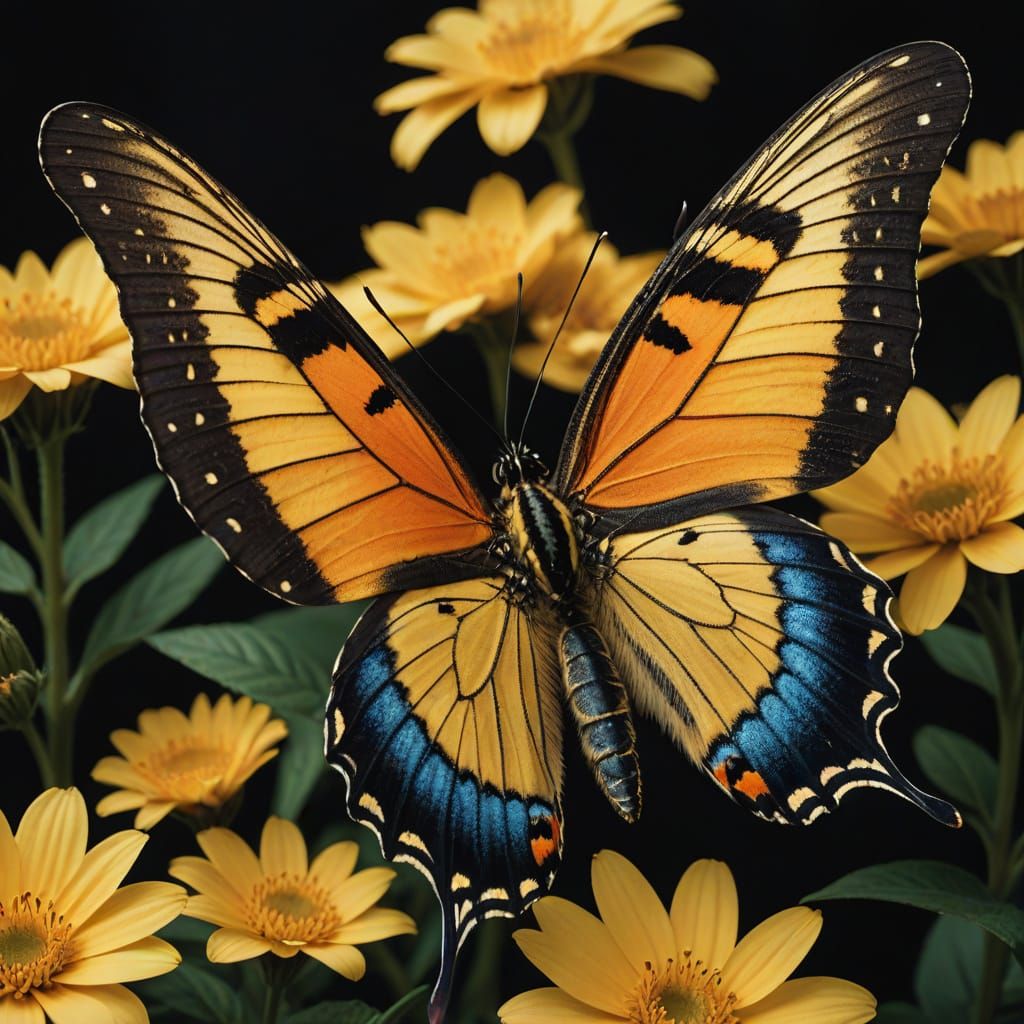 Intimate Close-Up of a Butterfly's Imperfect Beauty in High ...