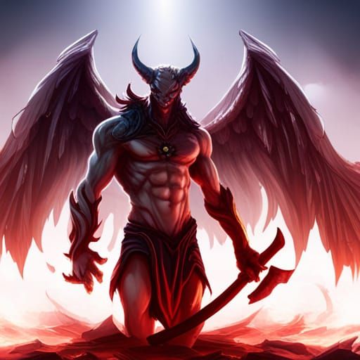 Half Angel Half Demon Digital Art in 8K