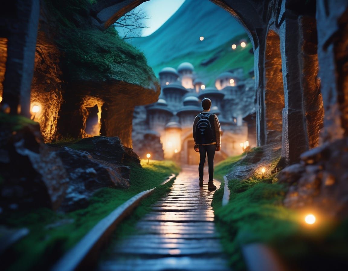 Epic Galactic Odyssey in Tilt Shift Perspective