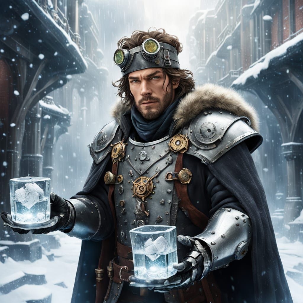 Winter in Medieval Camelot with Steampunk Elements