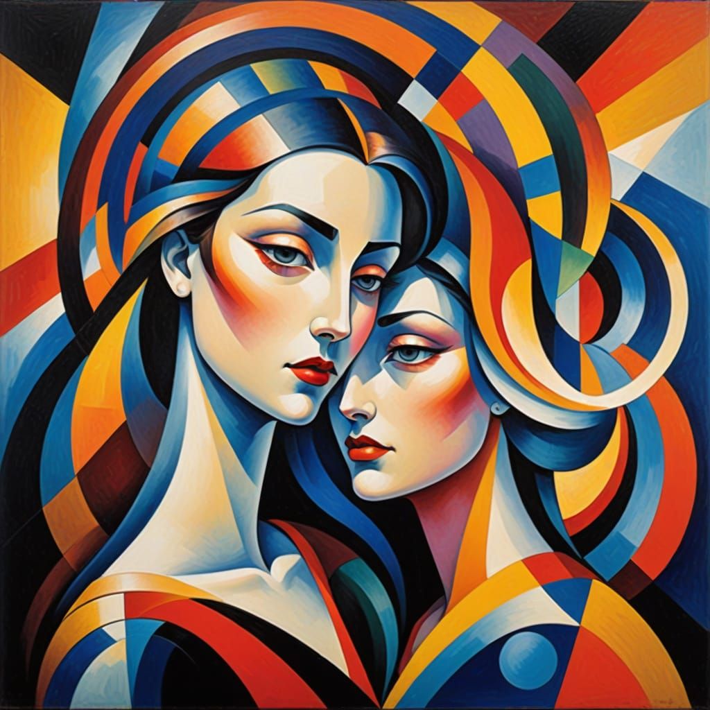 Surreal Void Vortex in Abstract Cubism