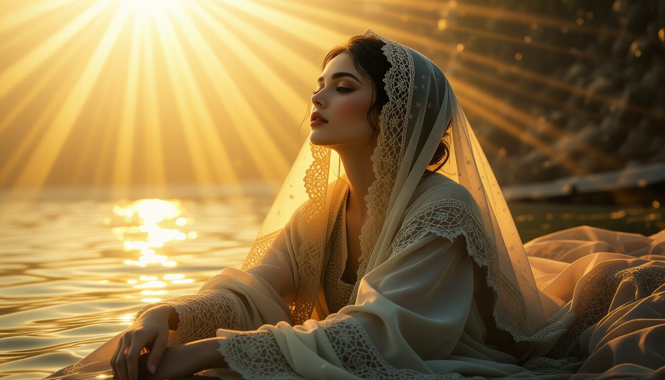 Radiant Figure Sculpture in Gritty Surrealism