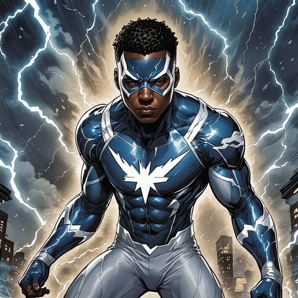 Lightning Superhero Comic Book Art by Mark Brooks