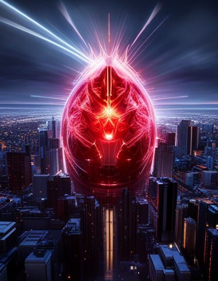 Cybernetic Eye with Neon Veins in Hyperrealistic Style