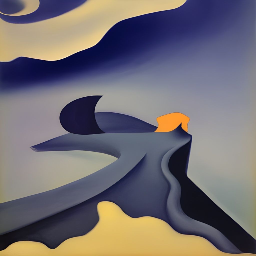 Wanderer Above the Sea of Fog, Arthur Dove Style