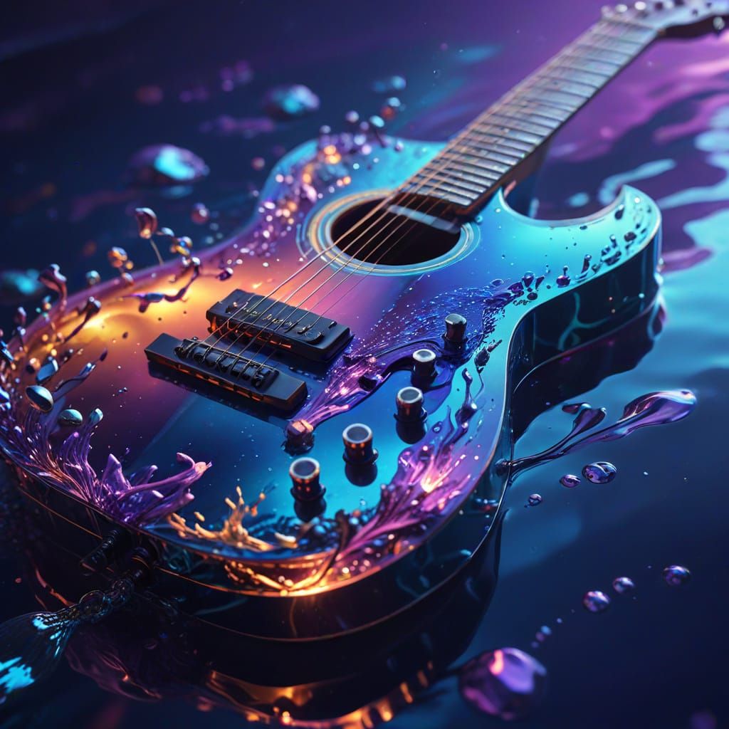 Underwater Guitar Glows in Surreal Macro Photography