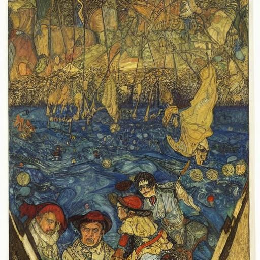 Vampires Lighting Hearts by the Blue Sea