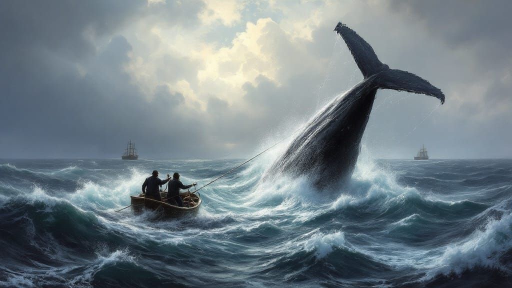 Turbulent Seascape with Whalers in Peril