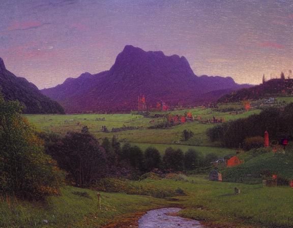 Valley of Twilight: Luminous Tonalist Landscape
