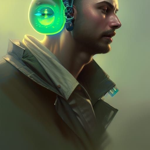 Green Balloon Ignition Car Airship Portrait