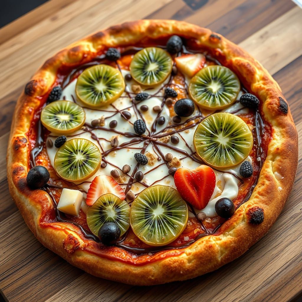 Sweet Pizza with Summer Fruits,....Pizza 🍕