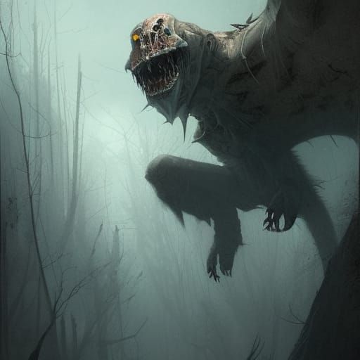 Sinister Arctic Monster by Greg Rutkowski