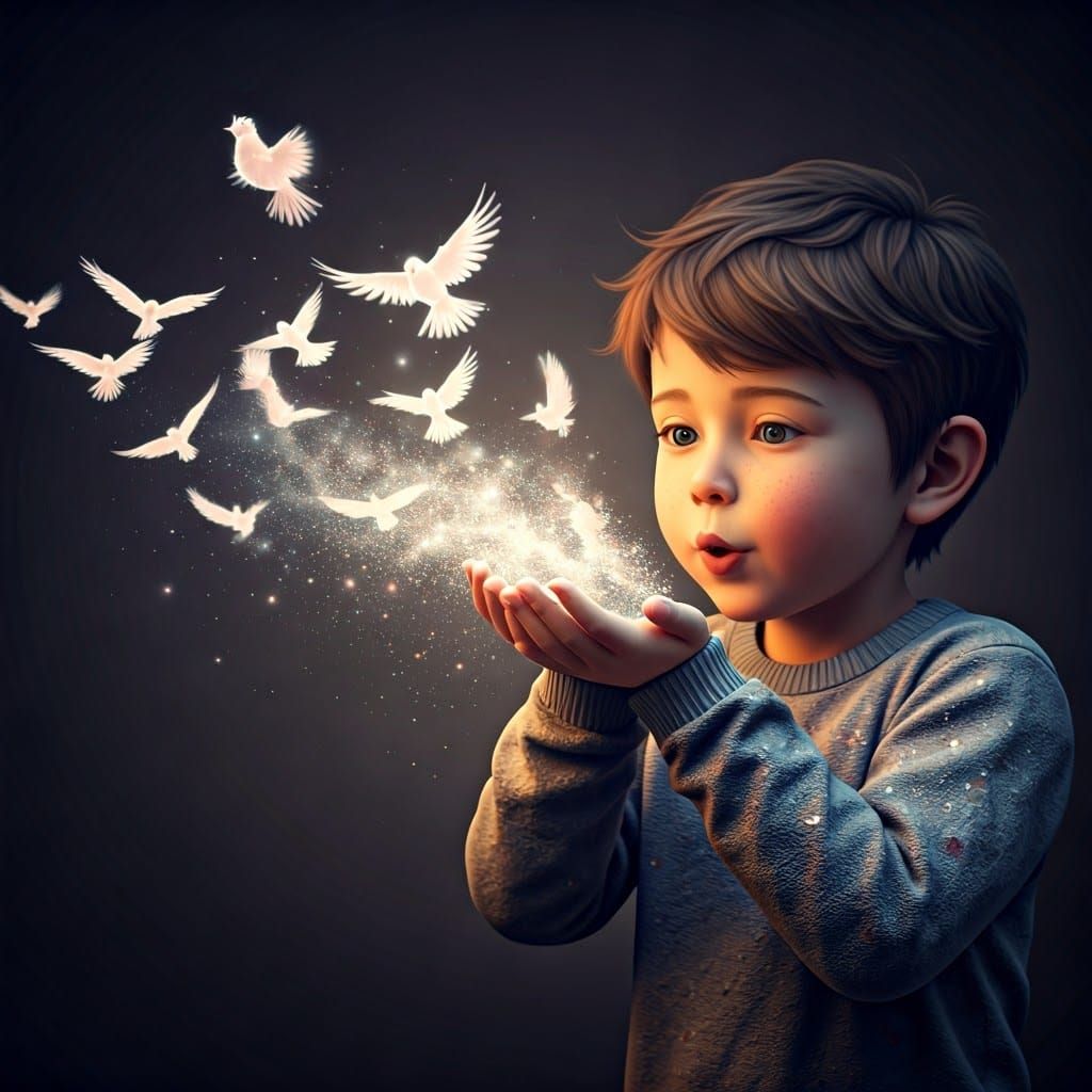 Boy's Whimsical Magic Brings Fairy-Tale Birds to Life in a D...