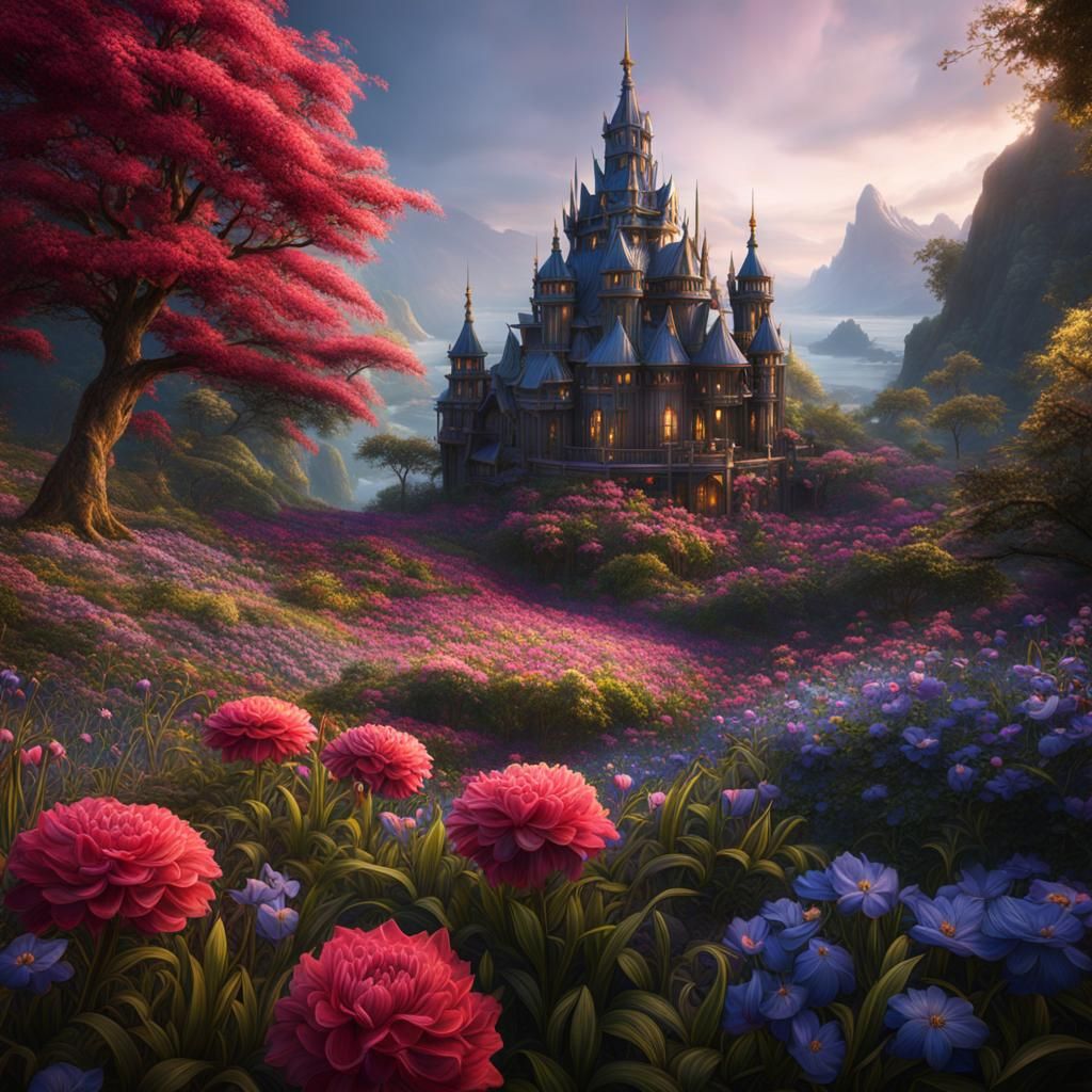 Most Beautiful Flower: Detailed Matte Painting