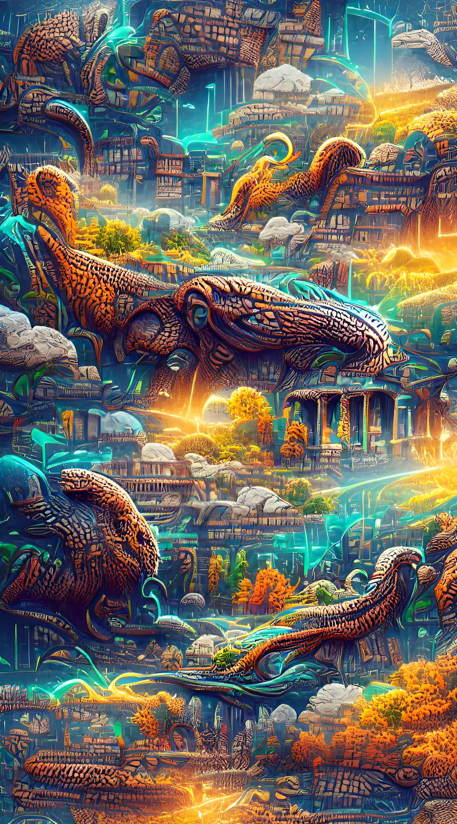 Colorful Paleozoic Era Fantasy Art in Unreal Engine