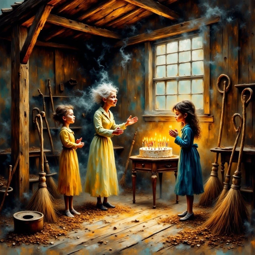 Ghost Witch Celebrates Birthday With Granddaughters