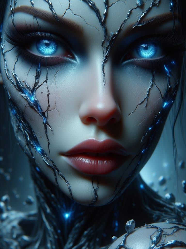 Gothic Portrait: Barbed Wire Hair and Spider Lashes