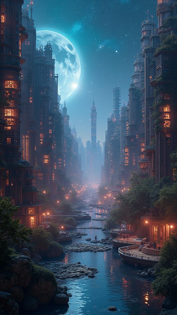 Luminaxis: Gravitational City Between Neutron Stars