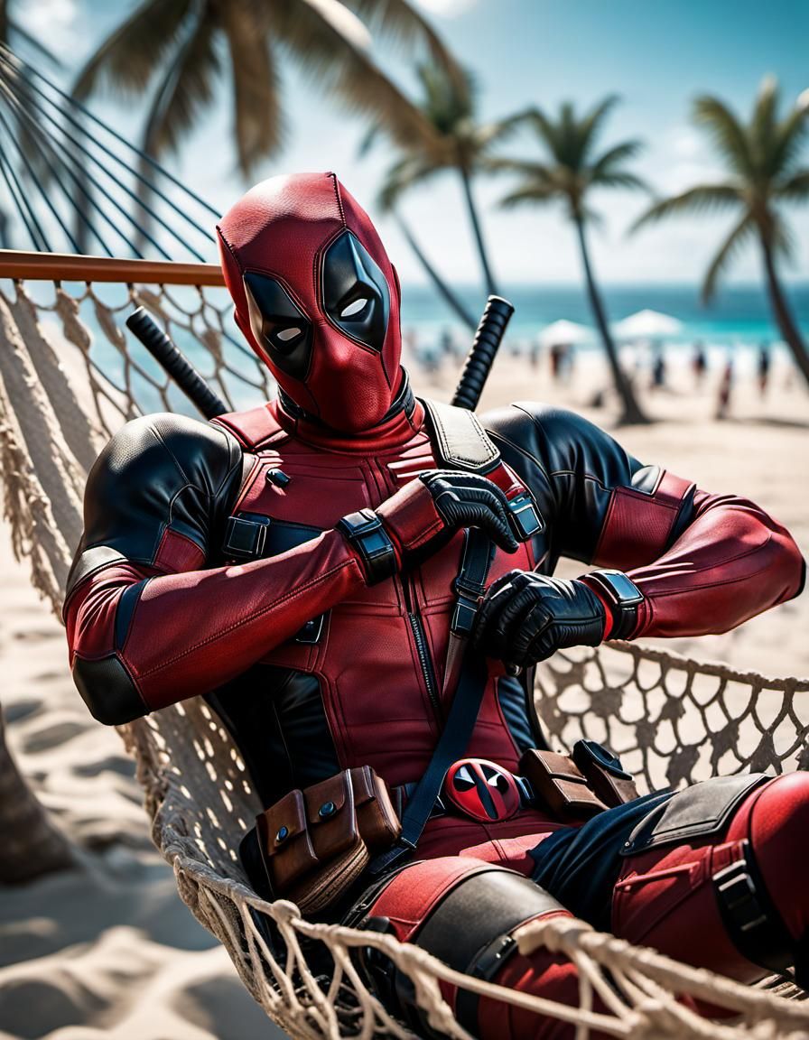 Deadpool's Holiday: Copacabana Beach Relaxation