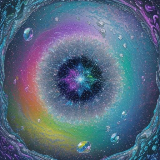 Surreal Microcosms in Iridescent Glassy Spheres