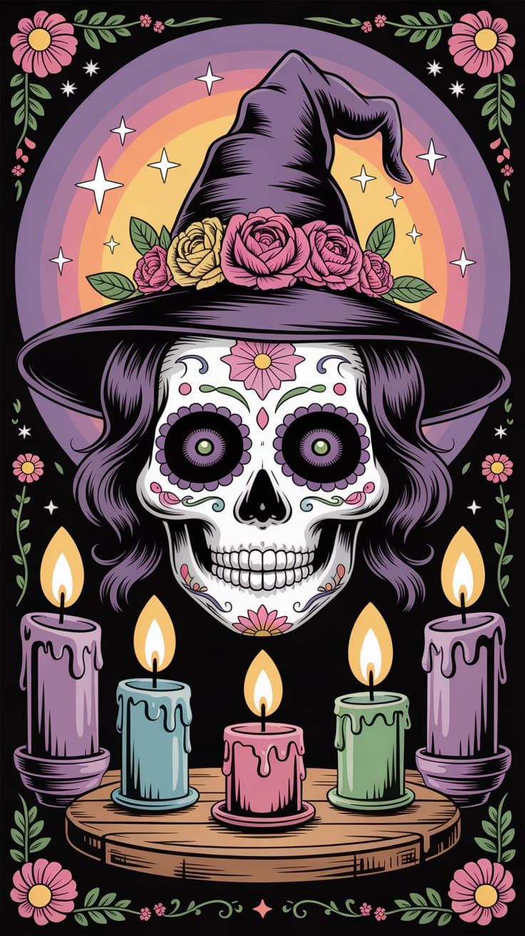 Sugar skull witchcraft.